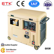 6.0kw Silent Diesel Generator with Four Small Wheels